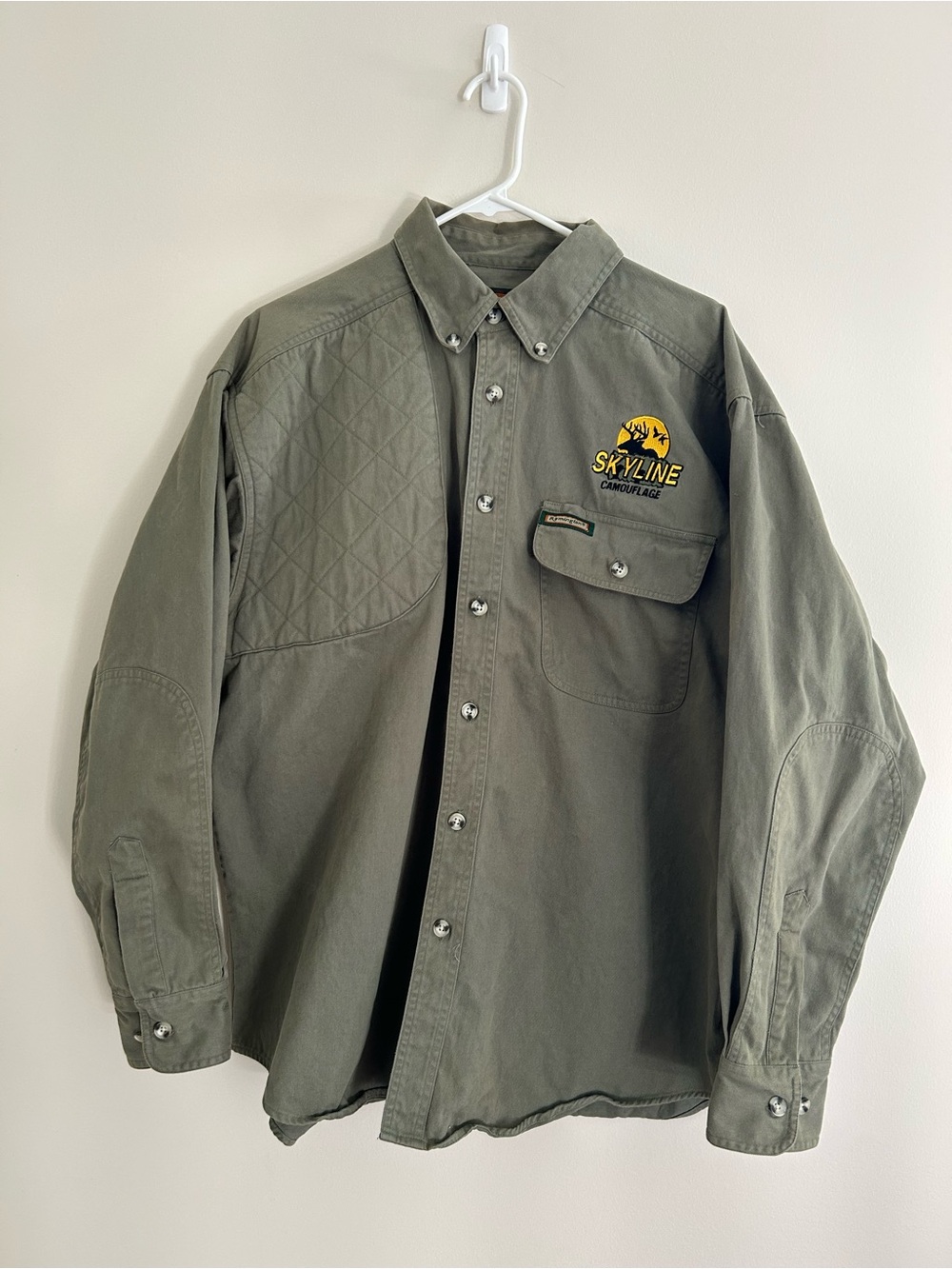 Remington Skyline Camouflage Olive Button-Down Shirt